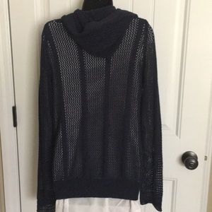 NWOT Michael Kors Navy Open knit(fishnet) cardigan
